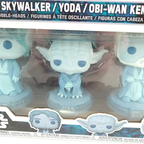 Funko Pop! Star Wars Force Ghost 3-Pack Anakin Yoda Obi-Wan - Picture 3 of 9